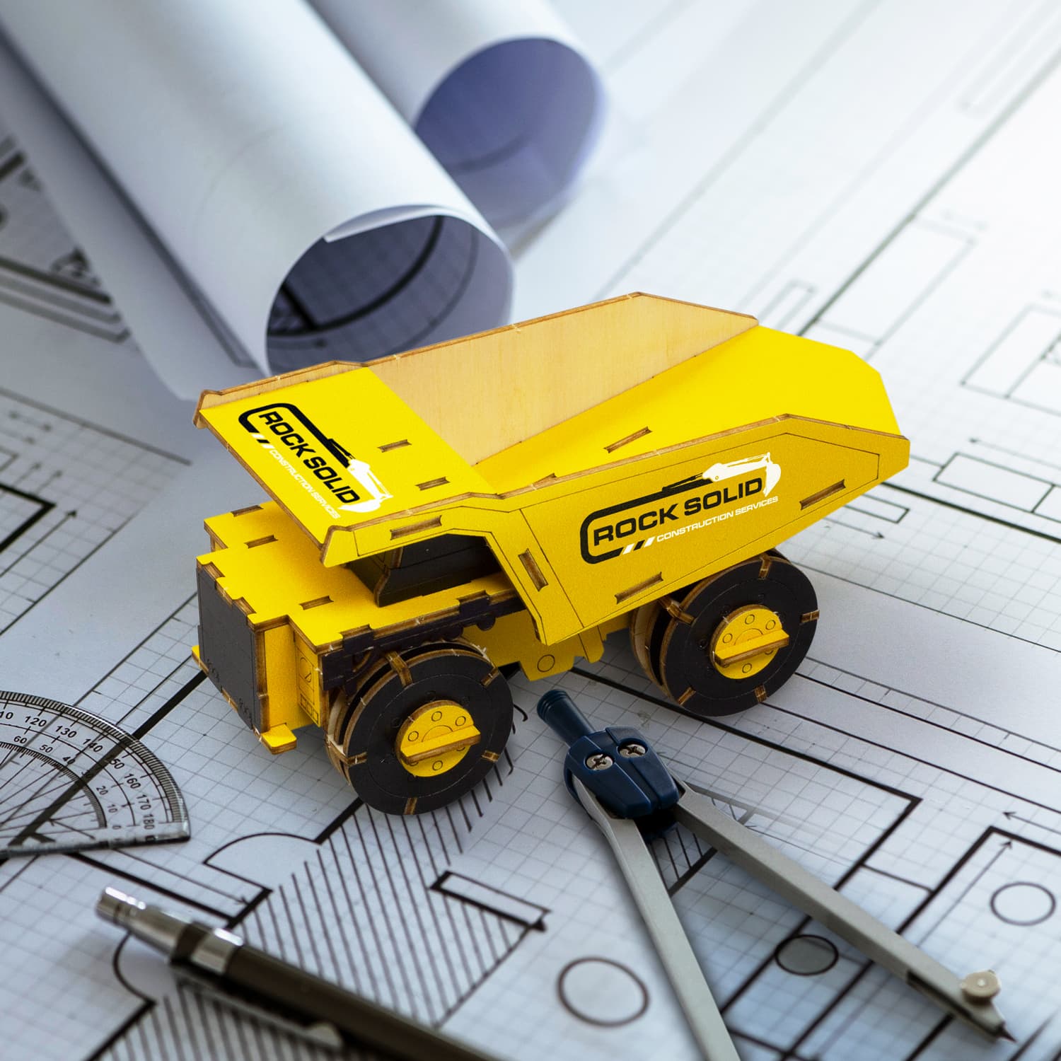 BRANDCRAFT Mining Truck Wooden Model · Product view