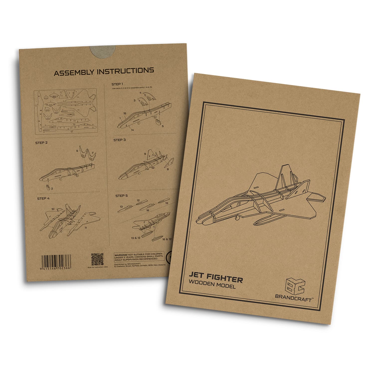 BRANDCRAFT Jet Fighter Wooden Model · Product view