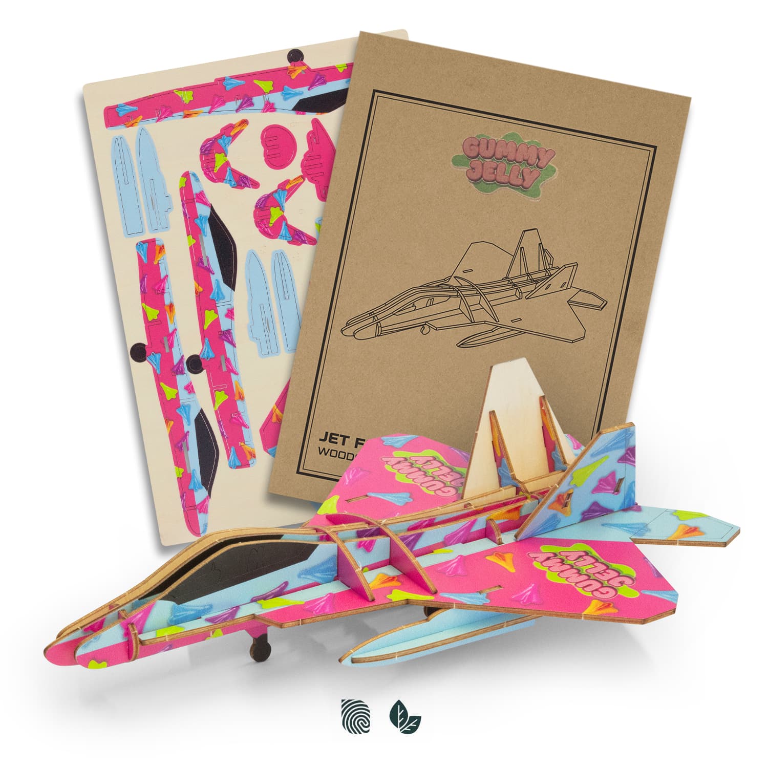 BRANDCRAFT Jet Fighter Wooden Model · Product view