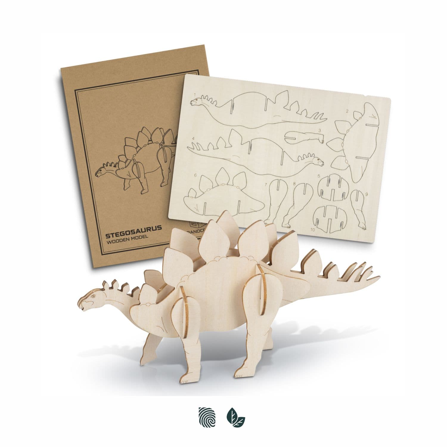 BRANDCRAFT Stegosaurus Wooden Model · Product view