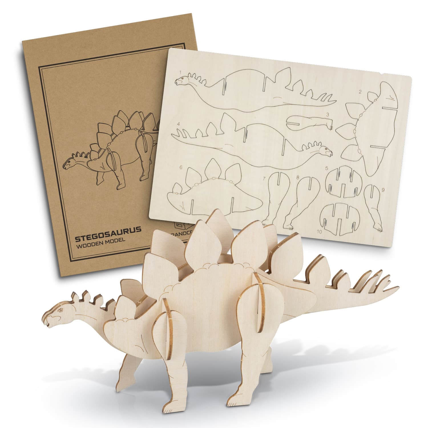 BRANDCRAFT Stegosaurus Wooden Model · Product view