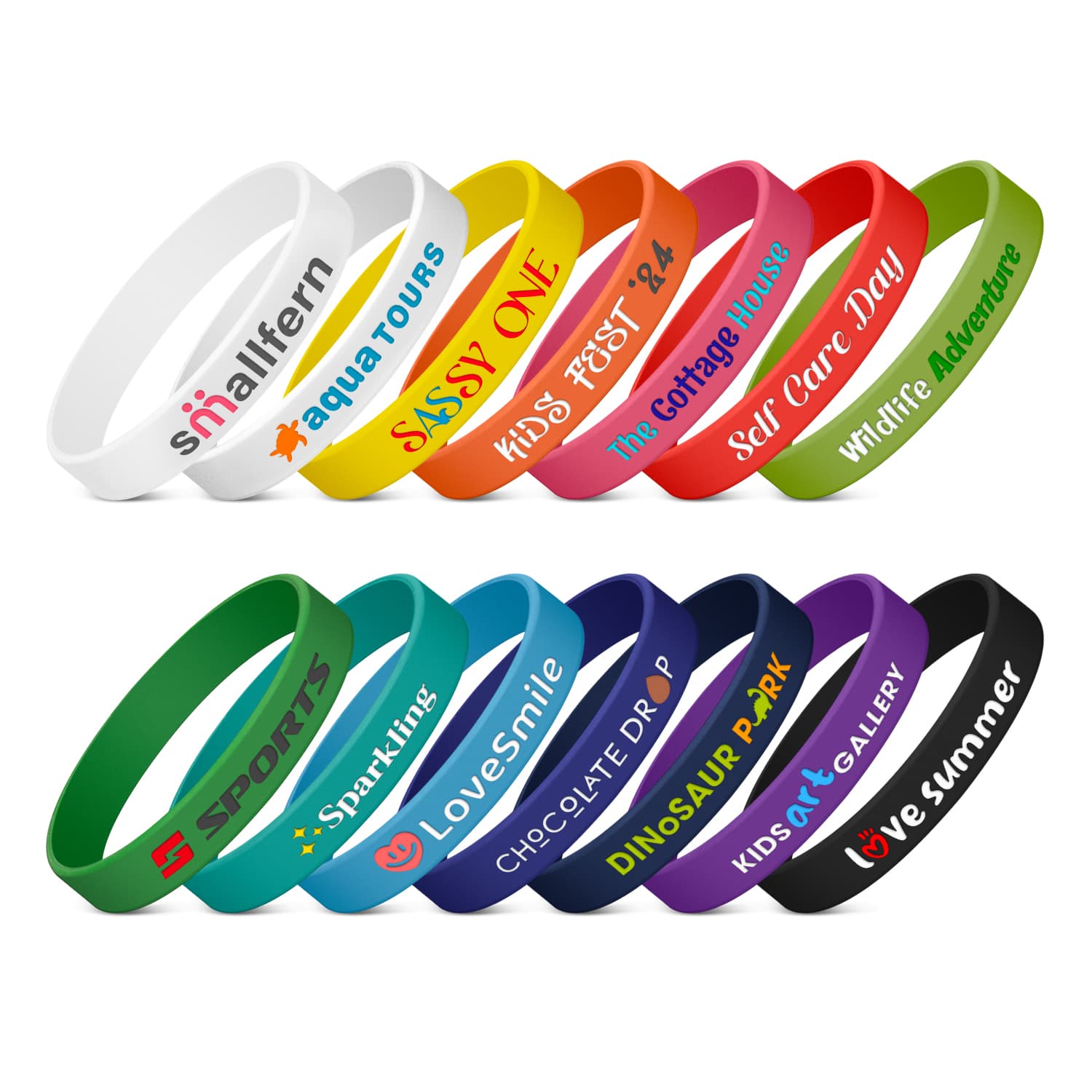 Kids Silicone Wrist Band - Debossed · Product view