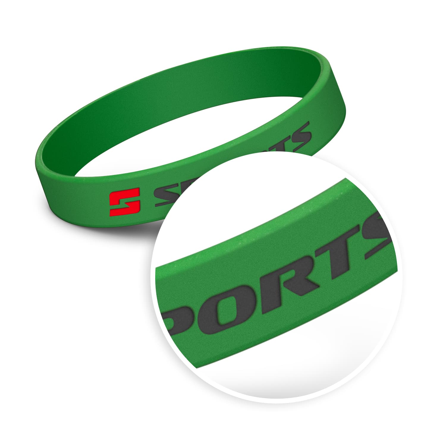 Kids Silicone Wrist Band - Debossed · Product view
