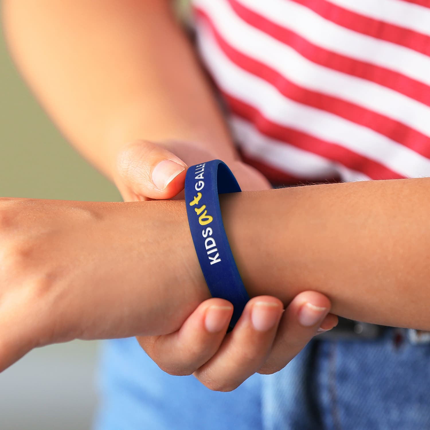 Kids Silicone Wrist Band - Debossed · Product view