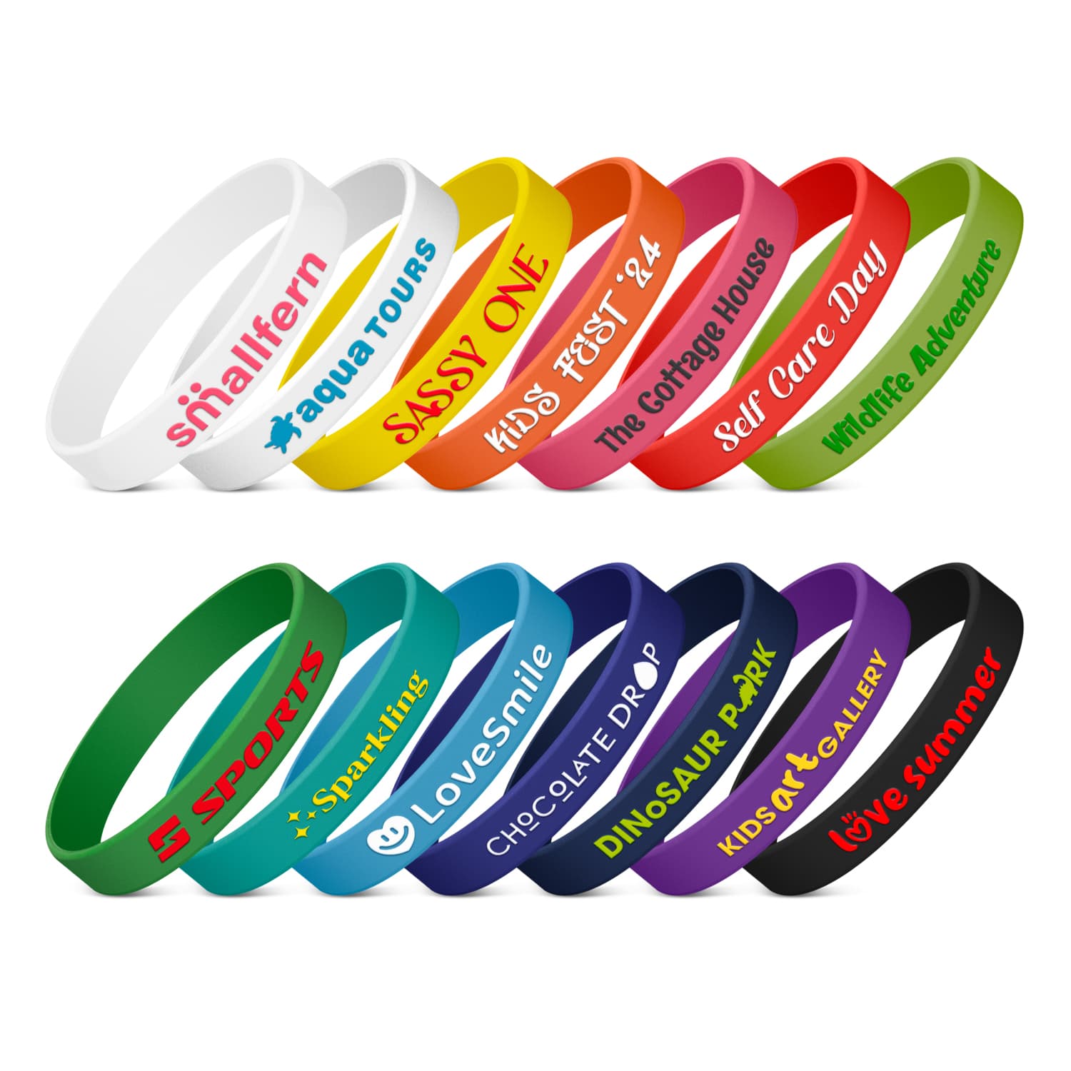 Kids Silicone Wrist Band - Embossed · Product view