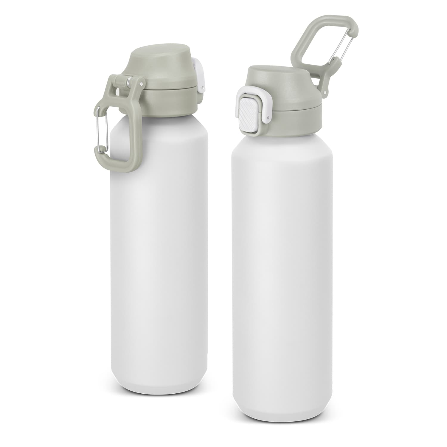 Equinox Recycled Aluminium Bottle 600ml · White/Light Grey · colour reference
