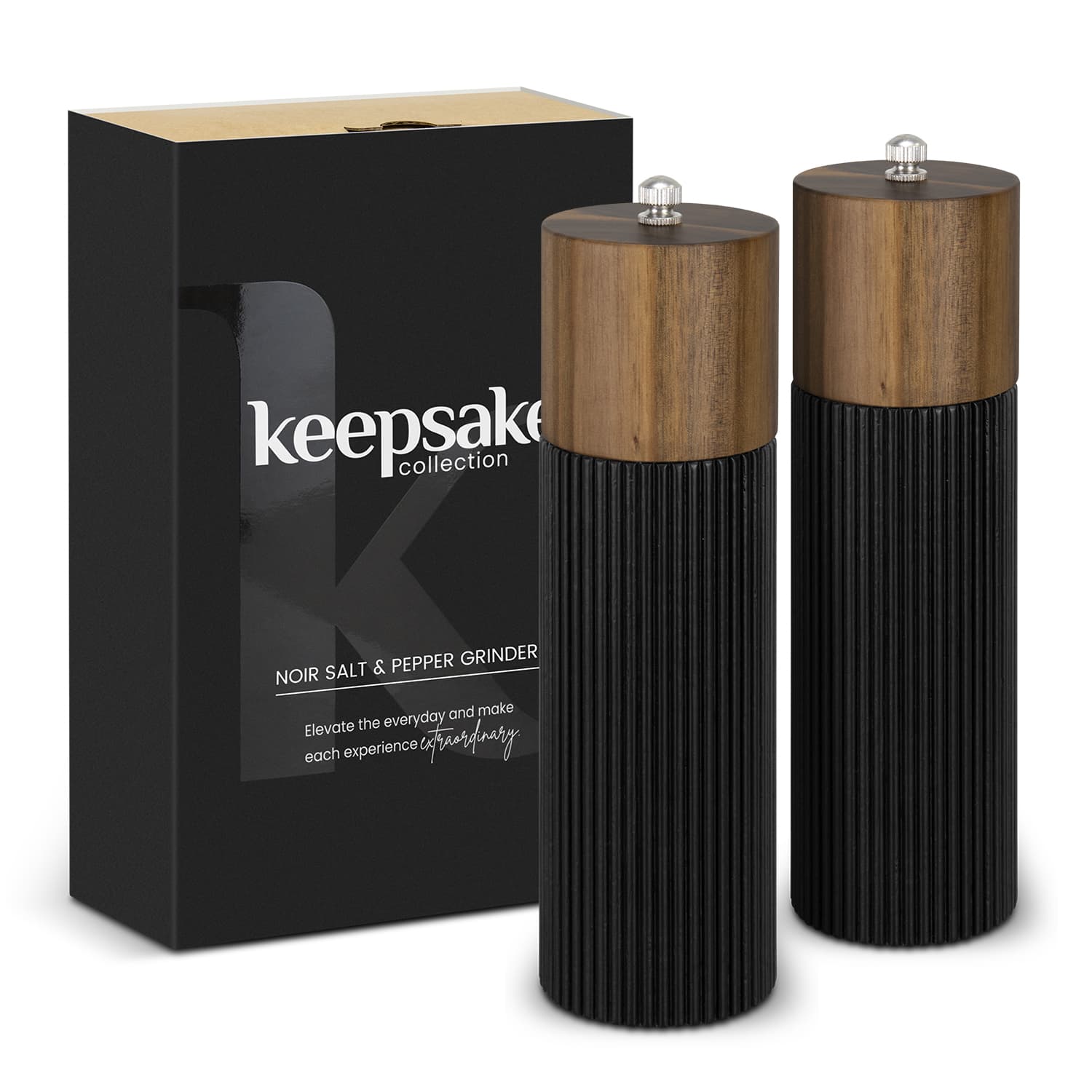 Keepsake Noir Salt and Pepper Grinders · Product view