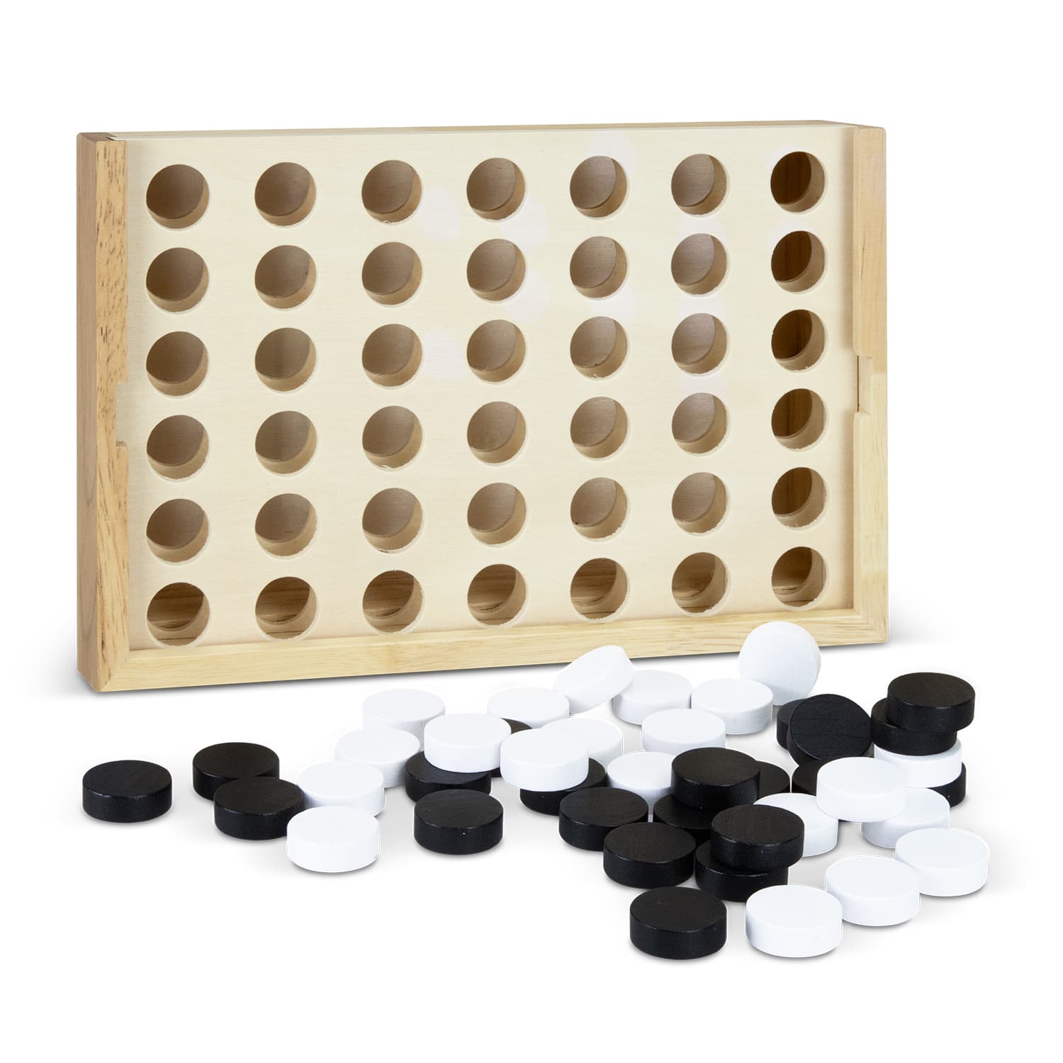 NATURA Quattro Wooden Four-in-a-Row Game · Natural · front
