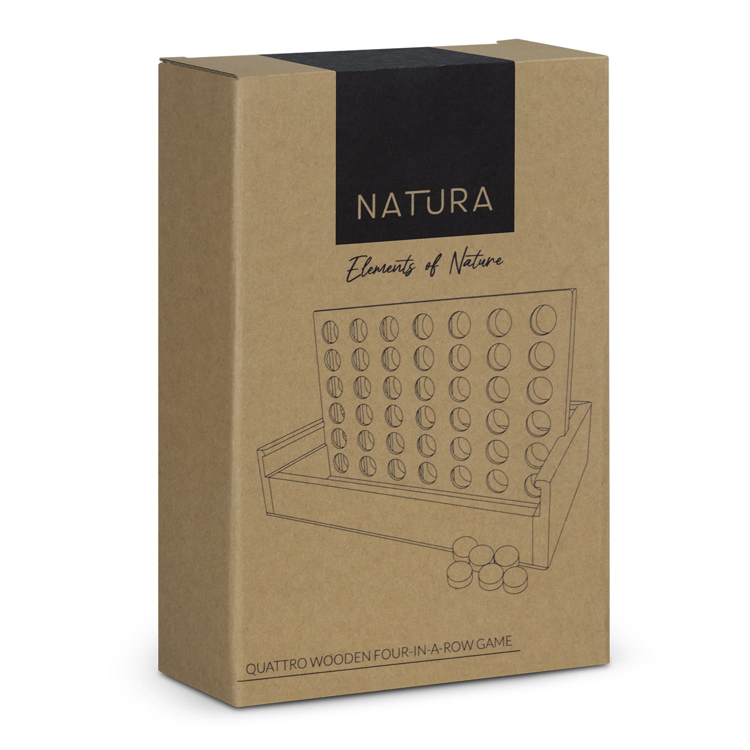 NATURA Quattro Wooden Four-in-a-Row Game · Product view