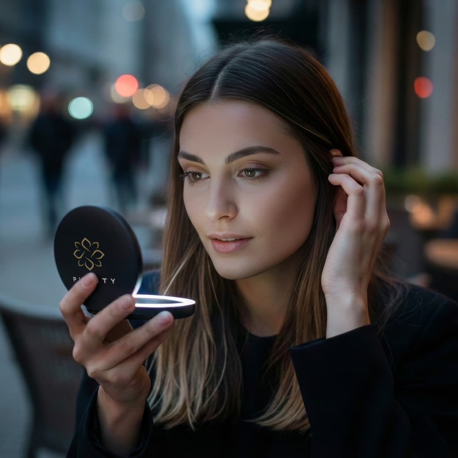 Ella LED Compact Mirror · Product view