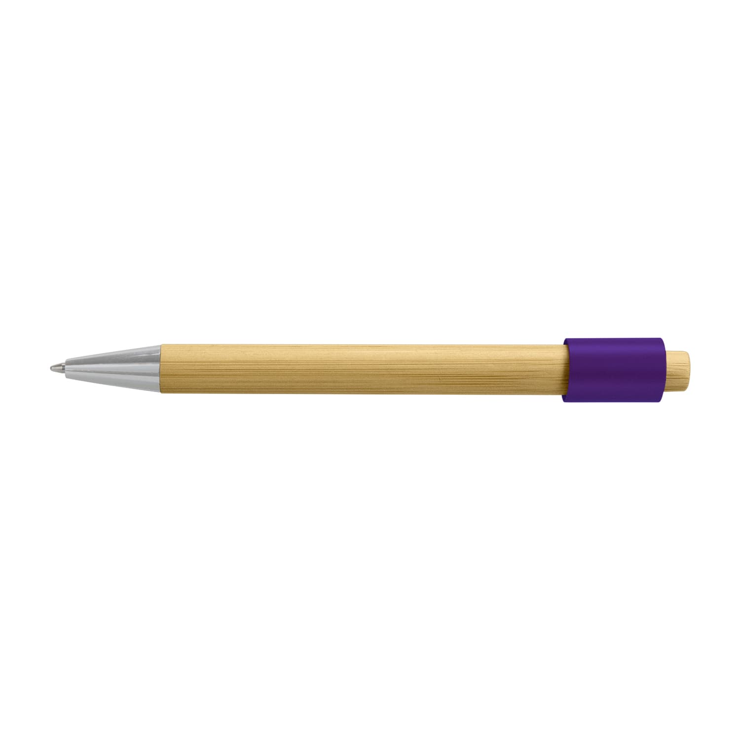 Unwind Bamboo Spinner Pen · Natural/Purple · colour reference