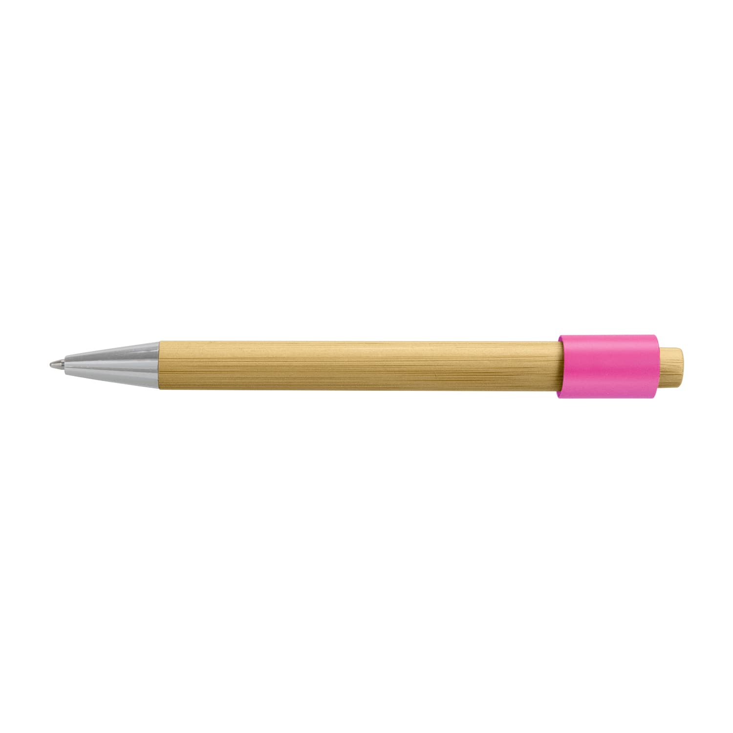 Unwind Bamboo Spinner Pen · Natural/Pink · colour reference