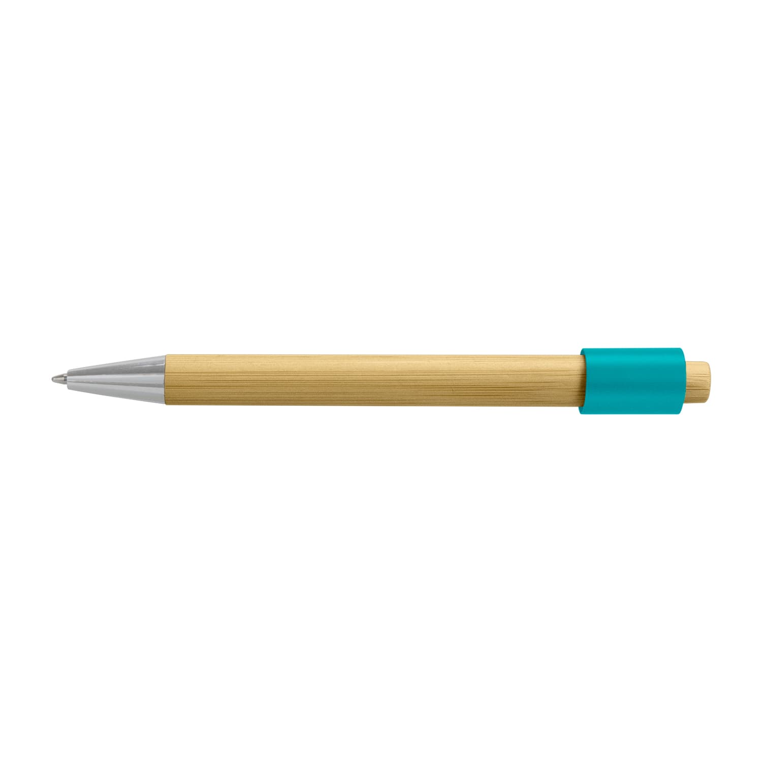 Unwind Bamboo Spinner Pen · Natural/Teal · colour reference