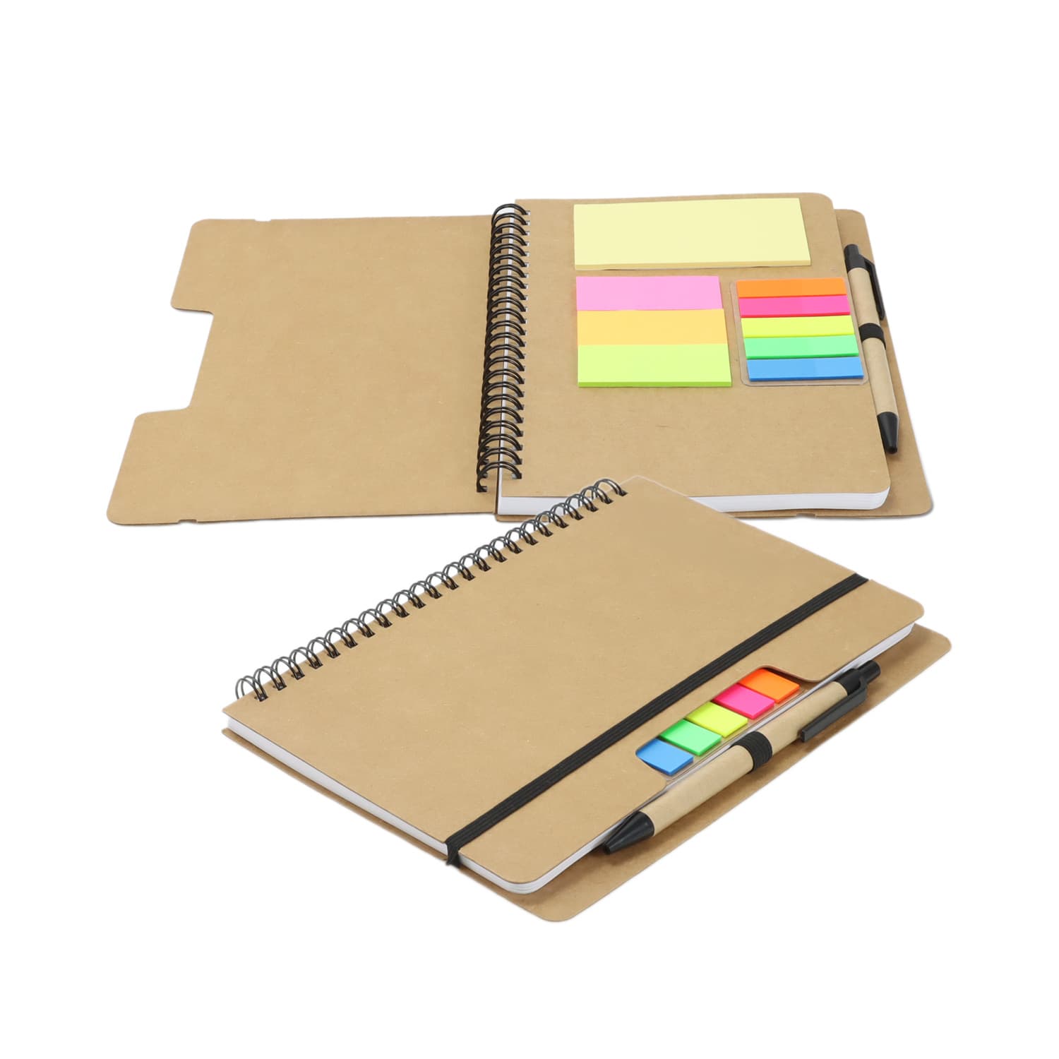 Kraft Notebook With Notes And Flags · Product view
