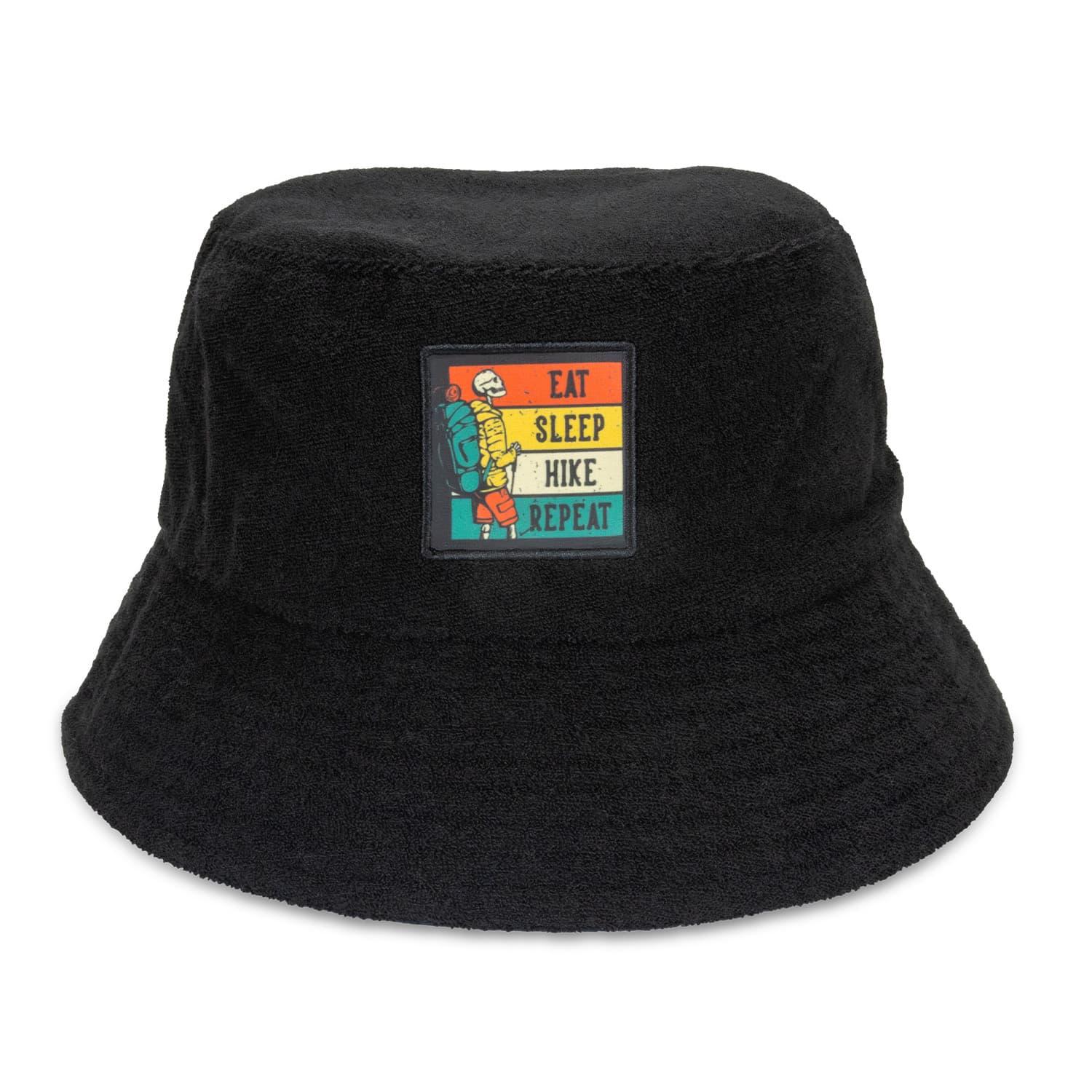 Terry Towelling Bucket Hat With Full Colour Patch · Product view