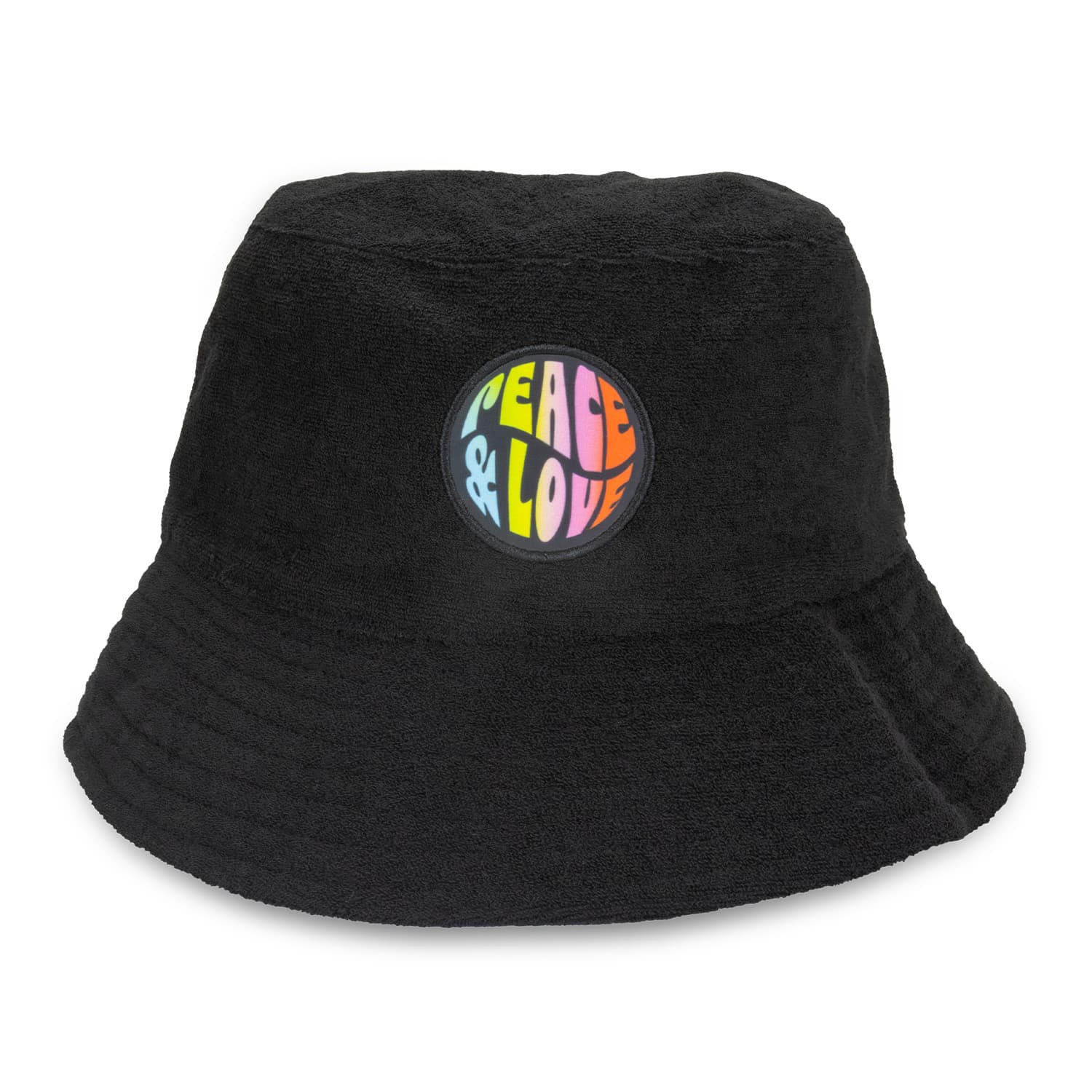 Terry Towelling Bucket Hat With Full Colour Patch · Product view
