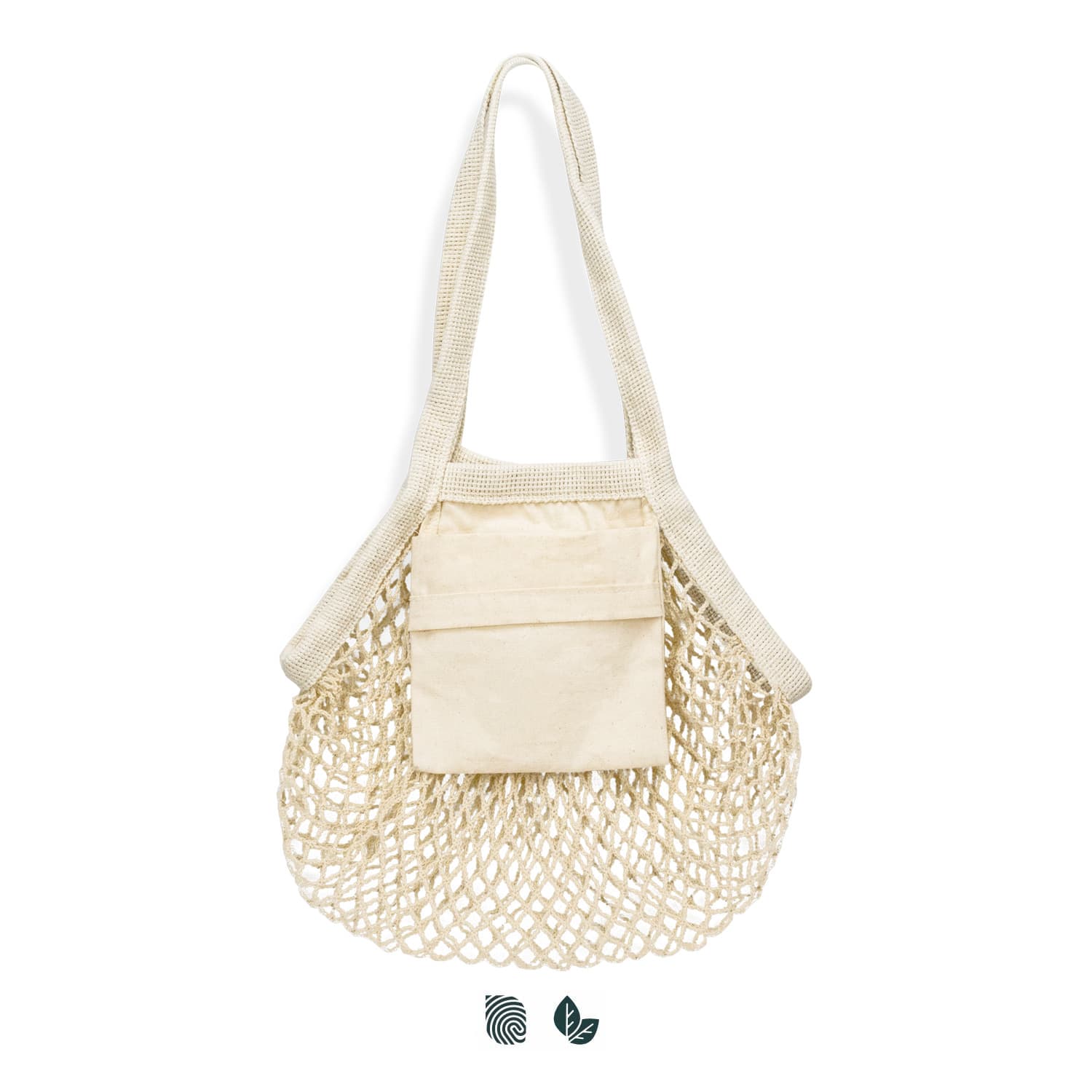 Cotton Mesh Foldaway Tote Bag Small · Product view