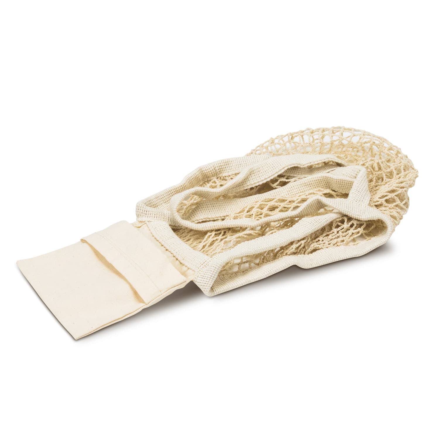 Cotton Mesh Foldaway Tote Bag Small · Product view