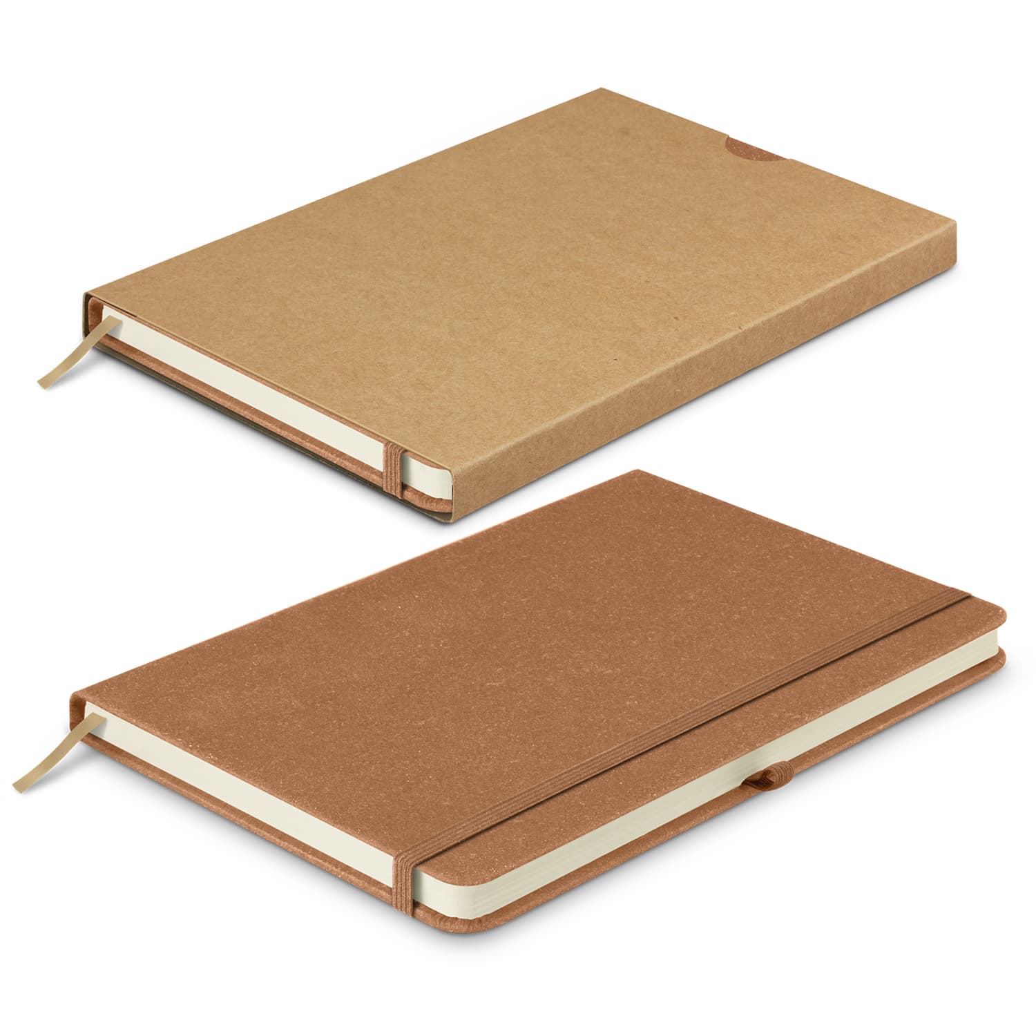 Phoenix Recycled Hard Cover Notebook · Natural · front