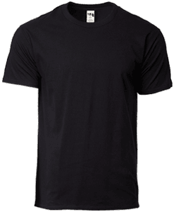 Gildan Combed Ring Spun Cotton T Shirt · Black · front