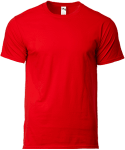 Gildan Combed Ring Spun Cotton T Shirt · Red · colour reference