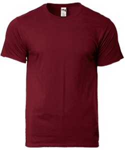 Gildan Combed Ring Spun Cotton T Shirt · Maroon · colour reference