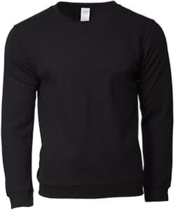 Asian Fit Adult Crewneck Sweatshirt · Black · front