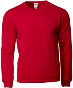 Asian Fit Adult Crewneck Sweatshirt · Red · colour reference