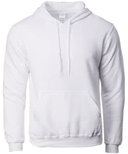 Asian Fit Adult Hooded Sweatshirt · White · colour reference