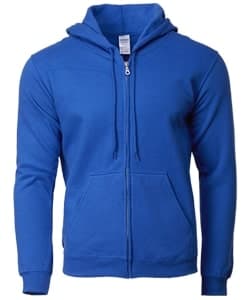 Asian Fit Adult Full Zip Hooded Sweatshirt · Royal · front