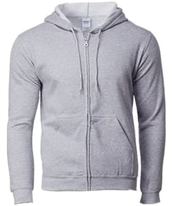 Asian Fit Adult Full Zip Hooded Sweatshirt · Sport Grey · colour reference