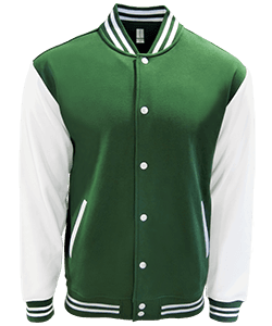 Crossrunner Baseball Jacket · Forest Green/White · colour reference