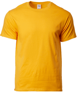 Cotton Adult Ring Spun T-Shirt 180gsm · Gold · colour reference