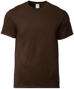 Cotton Adult Ring Spun T-Shirt 180gsm · Dark Chocolate · colour reference