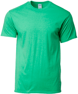 Cotton Adult Ring Spun T-Shirt 180gsm · Heather Irish Green · colour reference