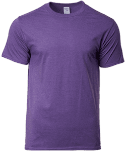 Cotton Adult Ring Spun T-Shirt 180gsm · Heather Purple · colour reference