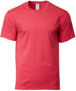 Cotton Adult Ring Spun T-Shirt 180gsm · Heather Red · colour reference
