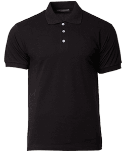Soft-Touch Polo 220gsm · Black · colour reference