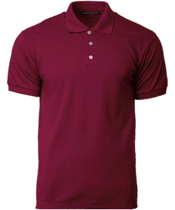 Soft-Touch Polo 220gsm · Maroon · colour reference