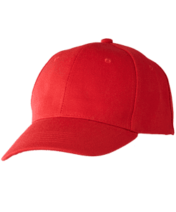 Baseball Cap Acrylic Twill 6 Panel · Red · colour reference
