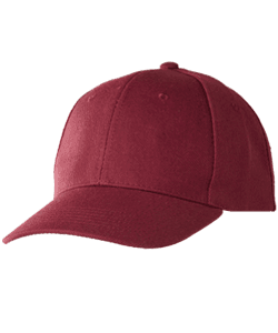 Baseball Cap Acrylic Twill 6 Panel · Maroon · colour reference