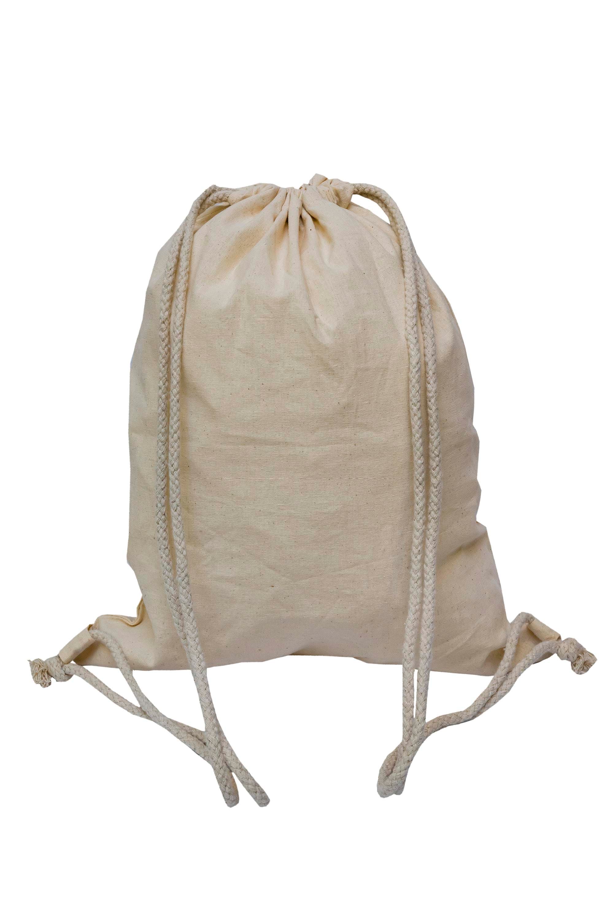 Natural Cotton Drawstring Tote Bag · Product view
