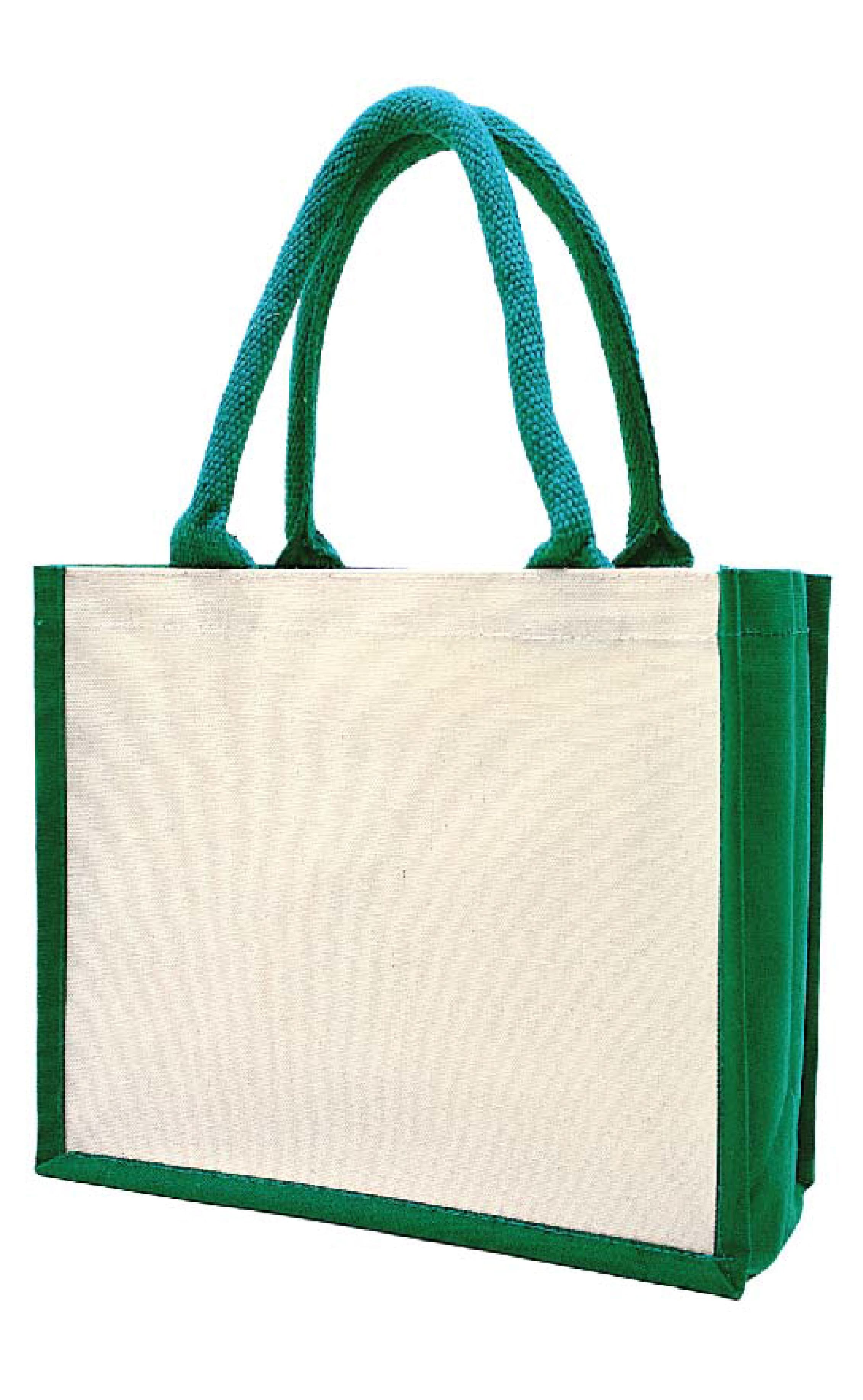 Two-Tone Laminated Canvas Shopping Tote · Product view