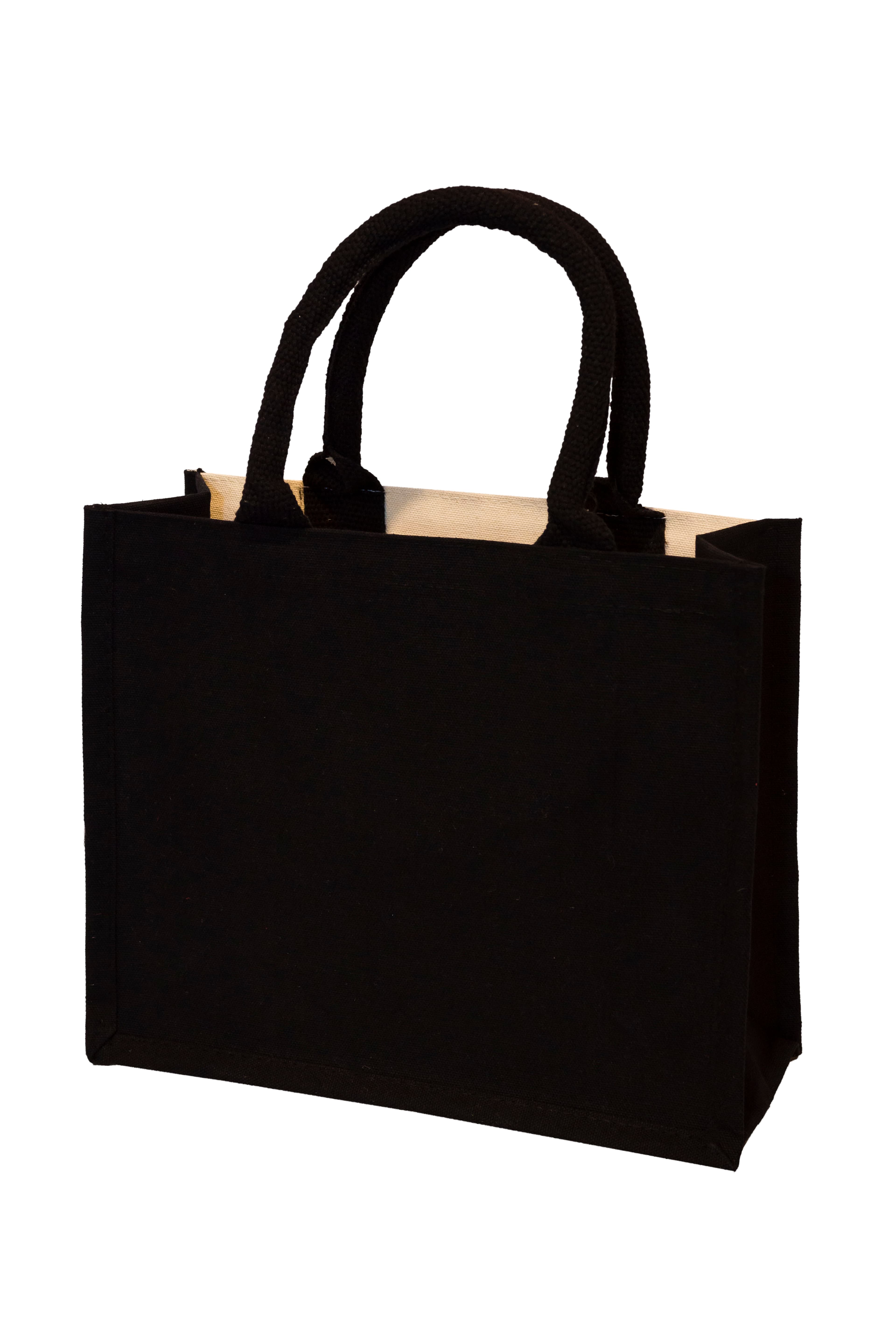 Two-Tone Laminated Canvas Shopping Tote · Product view