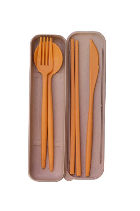 EcoDine Wheat Fibre Cutlery Set · Product view