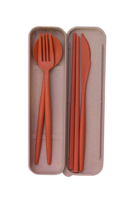 EcoDine Wheat Fibre Cutlery Set · Product view
