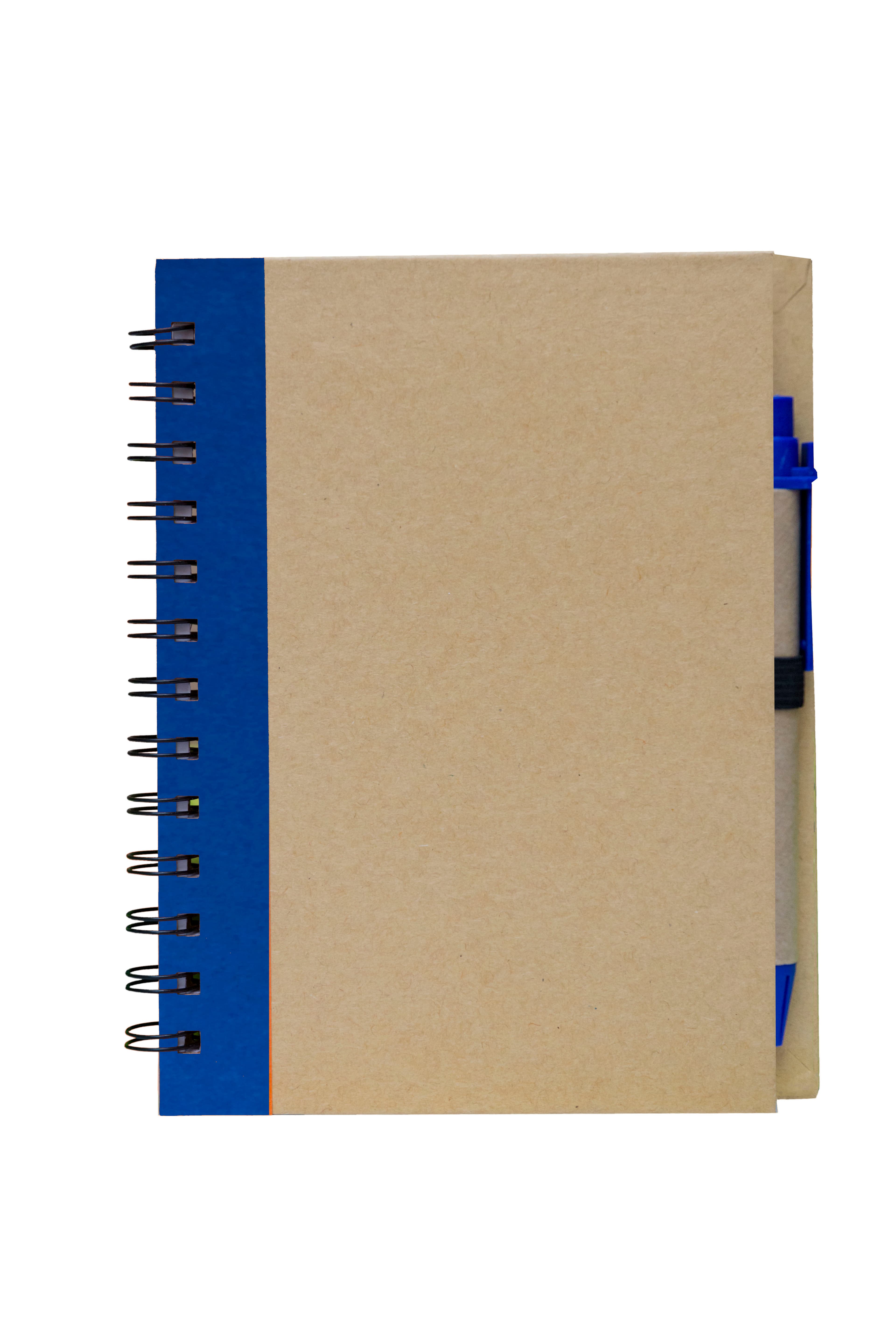 Copper Kraft Cover Spiral Notebook With Pen · Product view