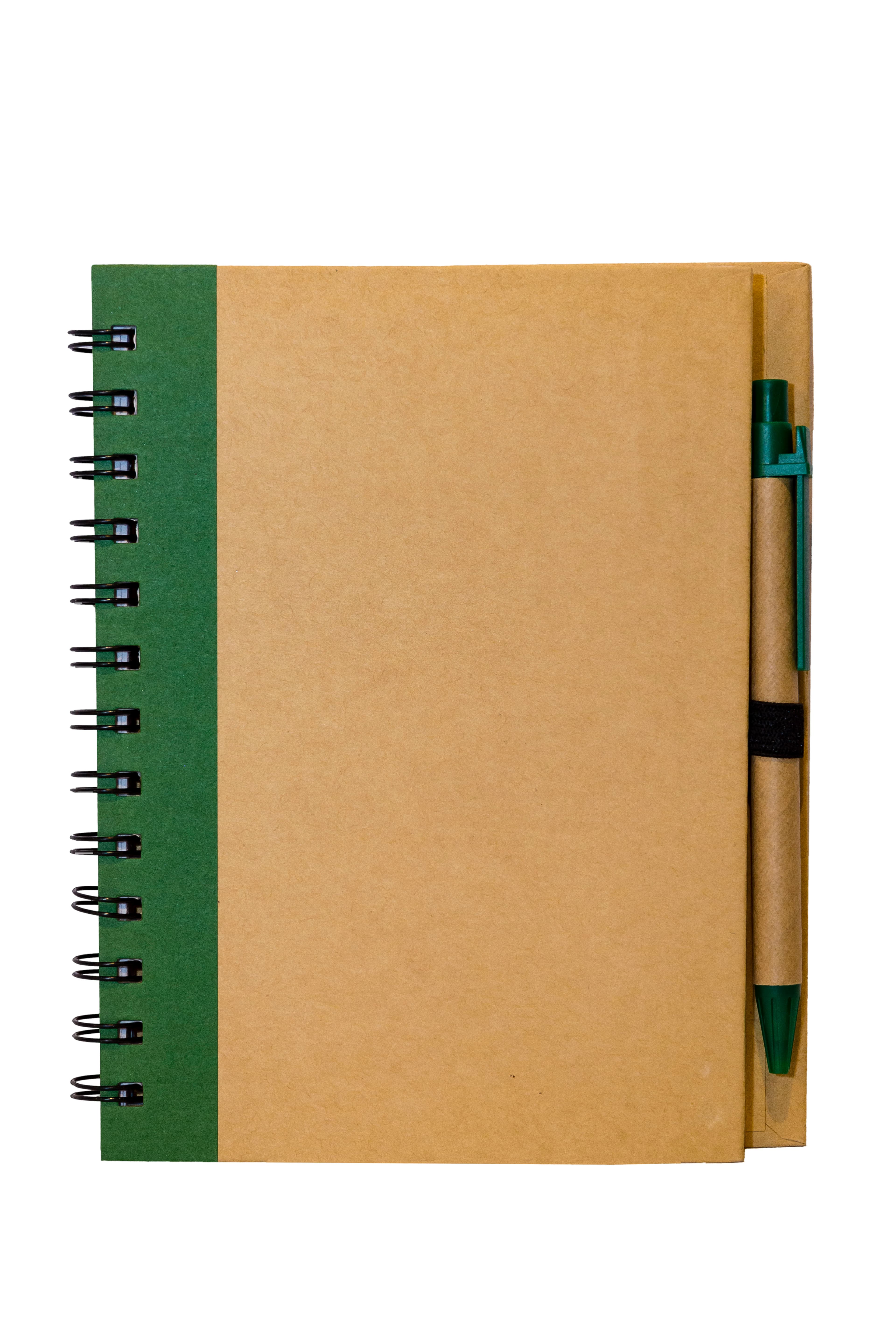 Copper Kraft Cover Spiral Notebook With Pen · Product view