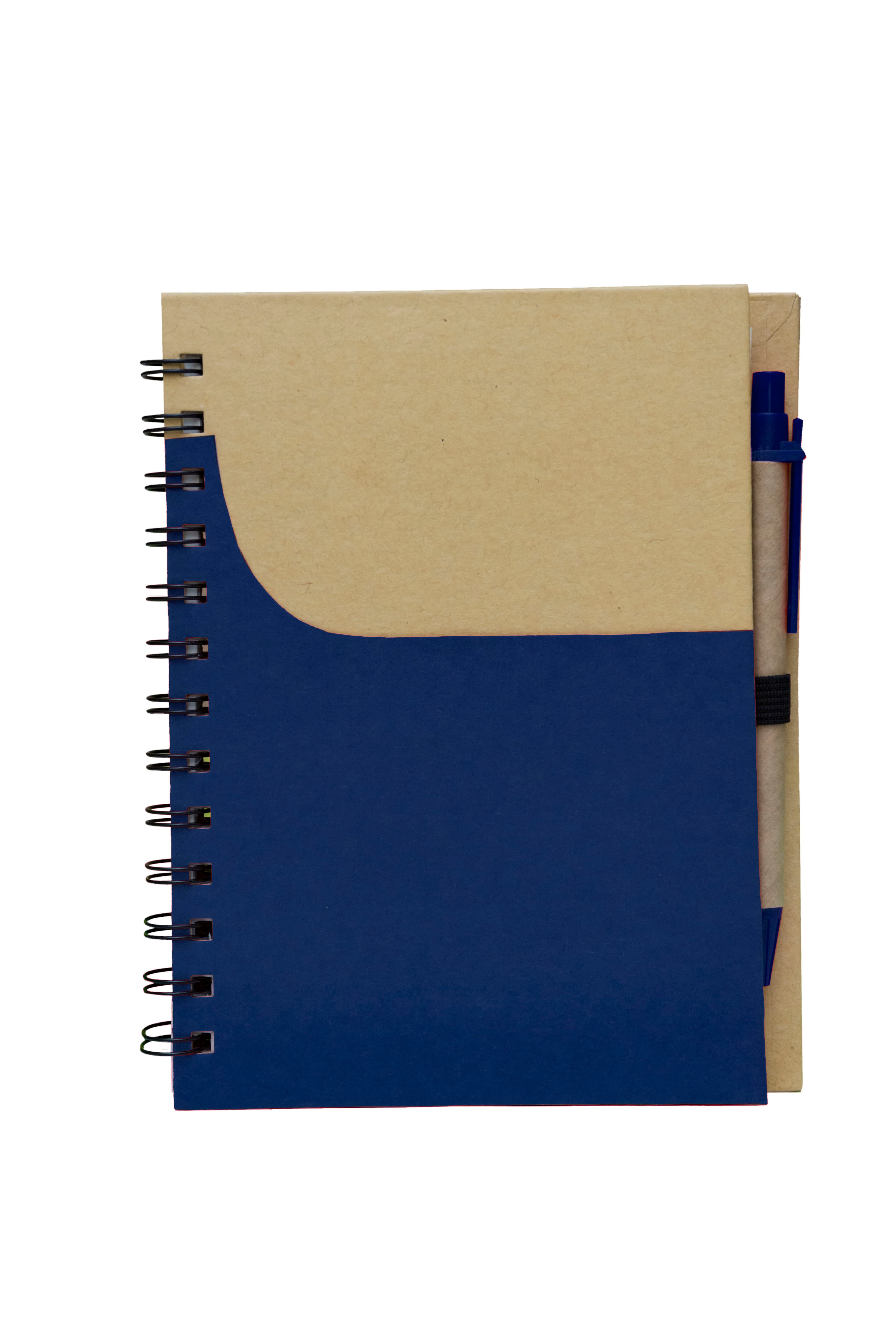 Kraft Cover Spiral Notebook with Pen · Product view