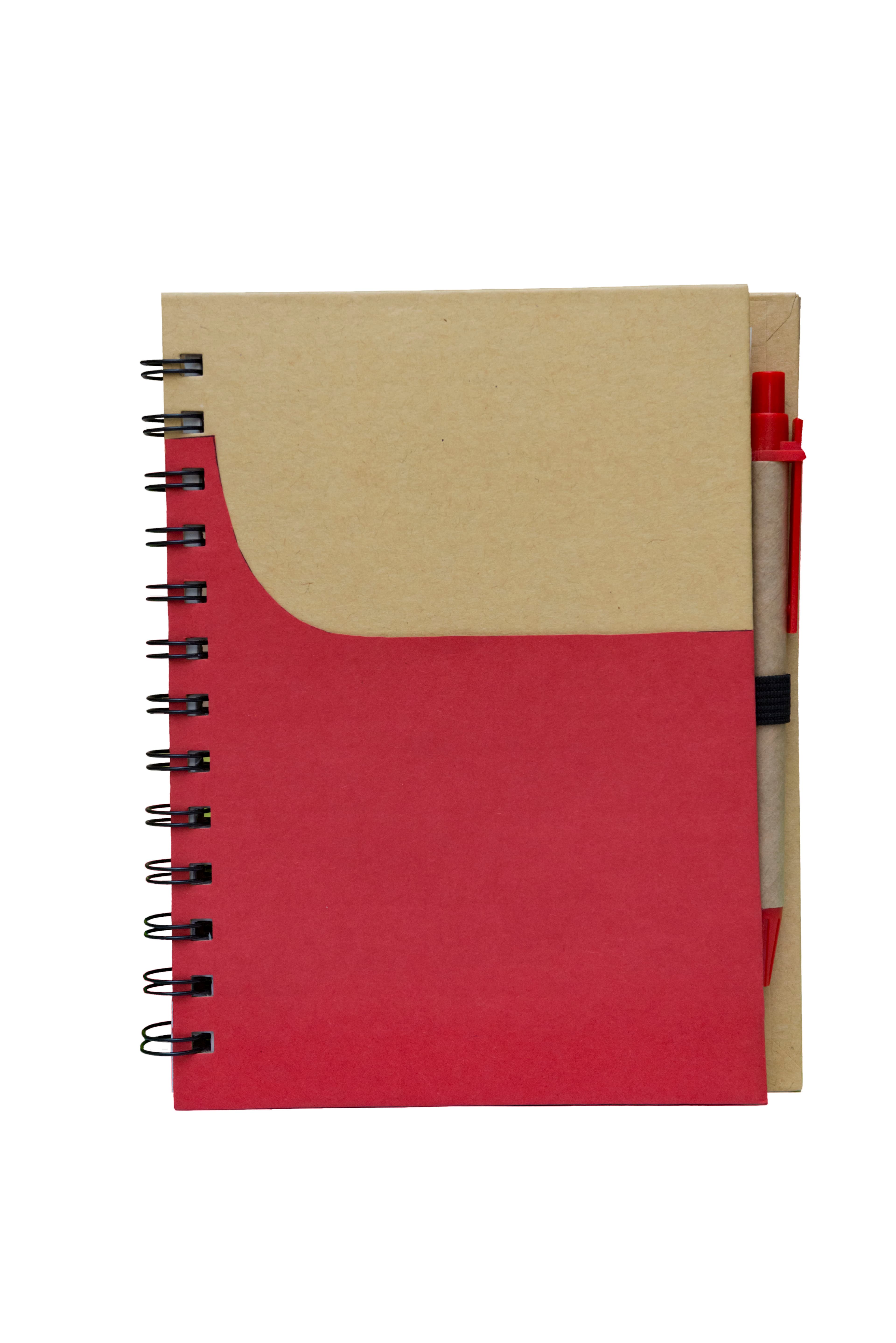 Kraft Cover Spiral Notebook with Pen · Product view